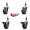 Service Caster 3.5'' Thermoplastic Rubber Wheel Swivel 7/8'' Expanding Stem Caster Set 2 Brakes, 4PK SCC-EX20S3514-TPRB-2-PLB-2-78 - alternate 3